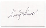George Thomas Signed 3x5 Index Card Autograph Football NFL 1957 Detroit Tigers
