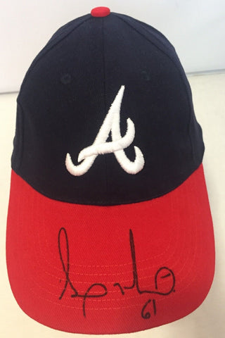 Andy Marte (d.2017) Signed Hat Autographed Signature Baseball Cap Atlanta Braves