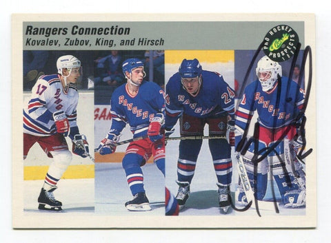 1993 Classic Pro Rangers Cory Hirsch Signed Card Hockey Autograph AUTO #74