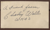 Charles Walter Signed Card  Autographed  Orchestra AUTO Charley Ukulele