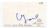 Cyrus Lane Signed 3x5 Index Card Autographed Actor Reign Murdoch Mysteries