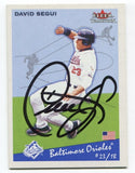 2002 Fleer Tradition David Segui Signed Baseball Card Autographed AUTO #165