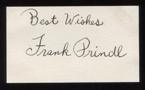 Frank Prindl Signed Card  Autographed Orchestra AUTO Signature Conductor