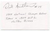 Dick Swatland  Signed 3x5 Index Card Autographed Football NFL Notre Dame