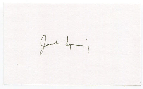 Jack Spring Signed 3x5 Index Card Autographed Baseball Philadelphia Phillies