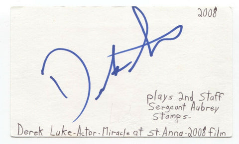 Derek Luke Signed 3x5 Index Card Autographed Signature Actor Captain America