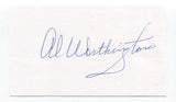 Al Worthington Signed 3x5 Index Card Autographed Baseball MLB New York Giants