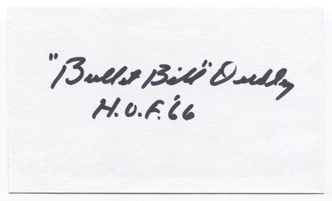 Bullet Bill Dudley Signed 3x5 Index Card Autographed NFL Football Steelers HOF