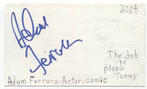 Adam Ferrara Signed 3x5 Index Card Autographed Signature Actor Top Gear