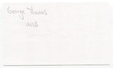George Thomas Signed 3x5 Index Card Autograph Football NFL 1957 Detroit Tigers