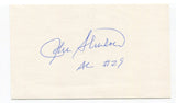 John Shulock Signed 3x5 Index Card Autographed MLB Baseball Umpire