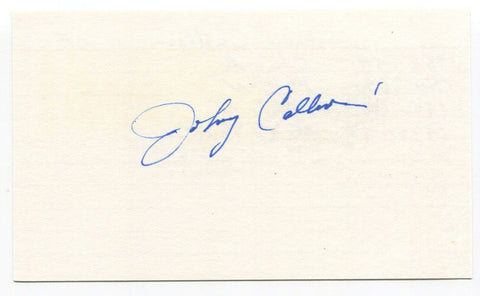 Johnny Callison Signed 3x5 Index Card Autographed baseball Chicago White Sox MLB