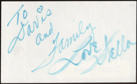 Della Reese Signed Index Card Signature Autographed AUTO