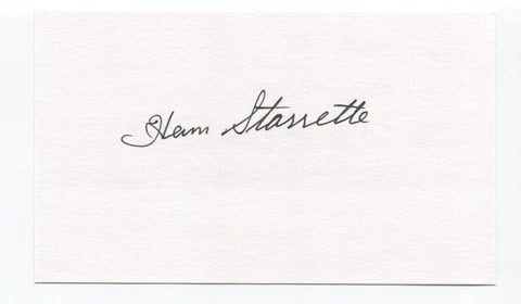 Herm Starrette Signed 3x5 Index Card Autographed MLB Baseball SF Giants