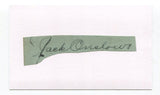 Jack Onslow Signed 3x5 Index Card Autographed MLB Baseball 1912 Detroit Tigers