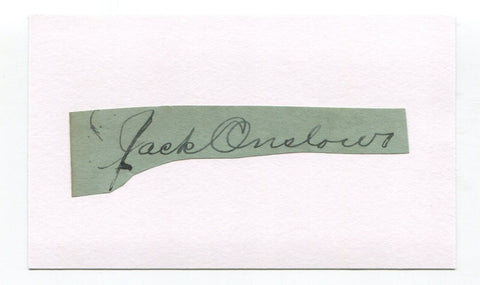Jack Onslow Signed 3x5 Index Card Autographed MLB Baseball 1912 Detroit Tigers
