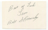 Bill Shoemaker Signed 4x6 Index Card Autographed Signature Racing Jockey