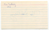 Jim Sundberg Signed 3x5 Index Card Autographed Baseball Texas Rangers All Star