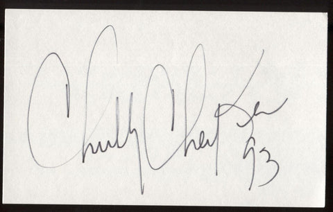 Chubby Checker Signed Index Card Signature Autographed AUTO The Twist