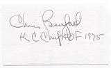 Chris Burford Signed 3x5 Index Card Autograph NFL Football Dallas Texans