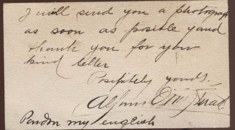Alfonso Ortiz Tirado (d 1960) Signed Card Autographed Opera Singer Signature