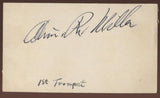 Alvin Miller Signed Card  Autographed Orchestra Trumpet Player AUTO Signature