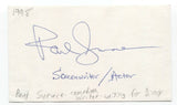 Paul Surace Signed 3x5 Index Card Autographed Actor Screenwriter for Disney