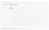 Fred Scherman Signed 3x5 Index Card Autographed MLB Baseball Detroit Tigers