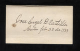 Jose "Cuate" Castilla Signed Card from 1933  Autographed Music Signature