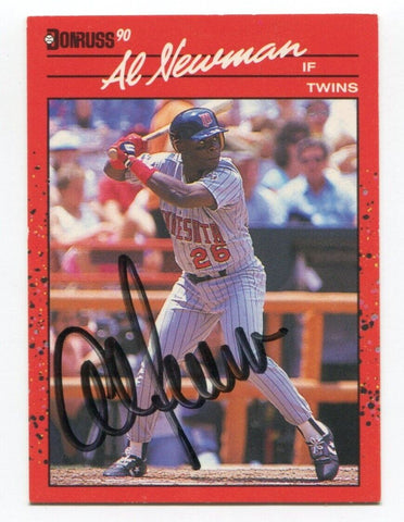 1990 Donruss Al Newman Signed Card Baseball Autographed AUTO #506