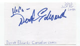 Derek Edwards Signed 3x5 Index Card Autographed Signature Comedian Comic Actor