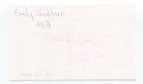 Gordy Windhorn Signed 3x5 Index Card Autographed Baseball MLB New York Yankees