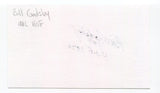 Bill Gadsby Signed 3x5 Index Card Autographed NHL Hockey Detroit Red Wings HOF