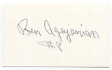 Ben Agajanian Signed 3x5 Index Card Autographed Baseball MLB New York Giants