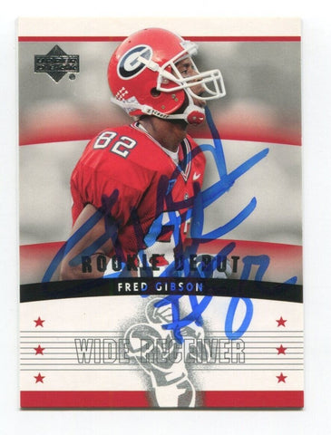 2005 Upper Deck Fred Gibson Signed Card Football Autograph AUTO #118 RC