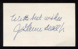 John Glenn Beall Jr. Signed 3x5 Index Card Autographed Signature Senator