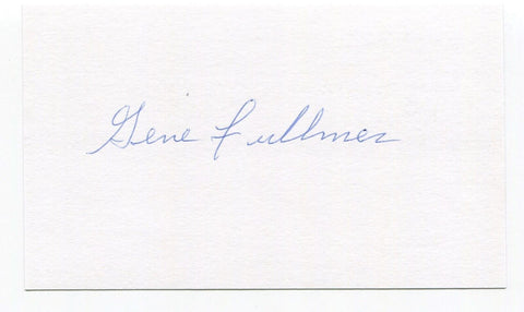 Gene Fullmer Signed 3x5 Index Card Autographed Boxer Boxing Champ