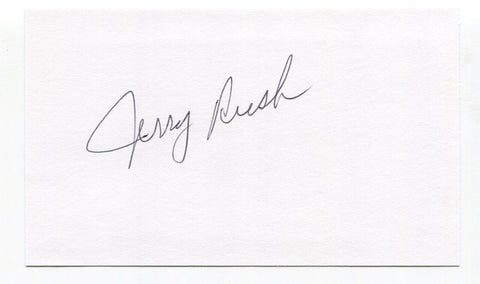 Jerry Rush Signed 3x5 Index Card Autographed NFL Football Detroit Lions
