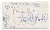 Henriette Mantel Signed 3x5 Index Card Autograph Signature Actress Writer
