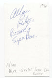 Allan Blye Signed 3x5 Index Card Autograph Signature Super Dave Osborne Creator