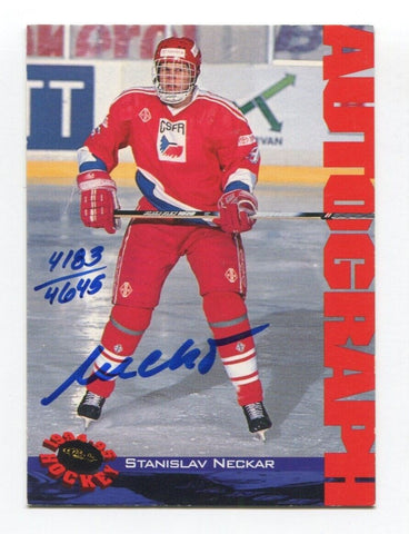 1994-95 Classic Stanislav Neckar Signed Card Hockey NHL Autograph AUTO #/4685