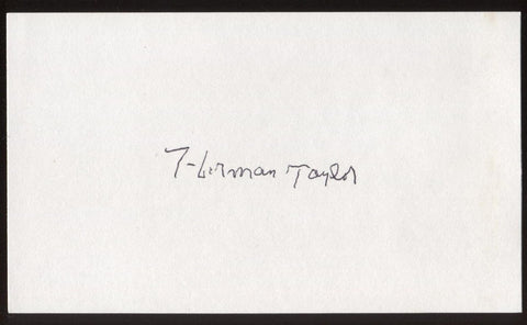 Herman Taylor Signed Index Card 3x5 NEGRO LEAGUE Autographed Auto