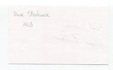 Dave Stenhouse Signed 3x5 Index Card Autographed Baseball Washington Senators