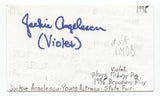 Jackie Angelescu Signed 3x5 Index Card Autographed Signature Actor