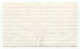 Jacqueline Scott Signed 3x5 Index Card Autographed Signature The Fugitive
