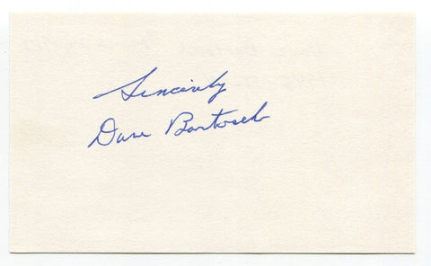 Dave Bartosch Signed 3x5 Index Card Autographed Baseball MLB St. Louis Cardinals