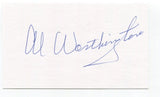 Al Worthington Signed 3x5 Index Card Autographed Baseball MLB New York Giants