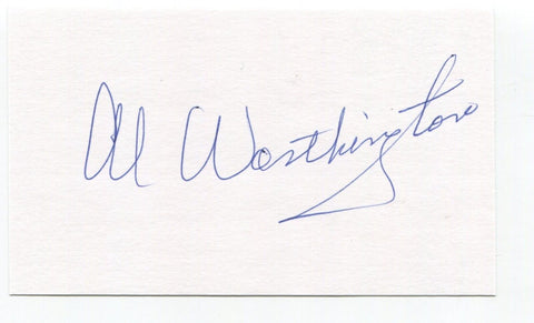 Al Worthington Signed 3x5 Index Card Autographed Baseball MLB New York Giants