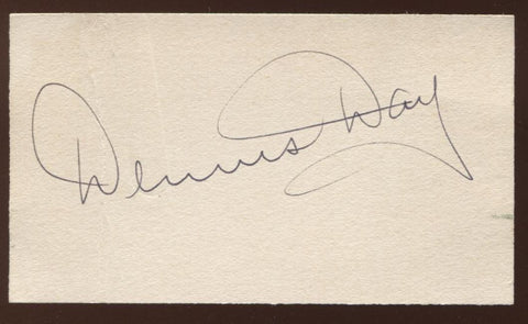 Dennis Day Signed Card  Autographed Singer Radio Actor  AUTO Signature