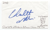Charlotte d'Amboise Signed 3x5 Index Card Autographed Signature Actress Chicago